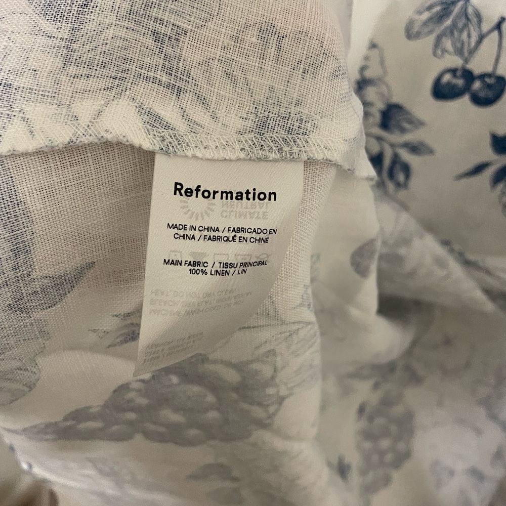 Reformation Bridgton Linen Dress Corsica - Picture 6 of 6